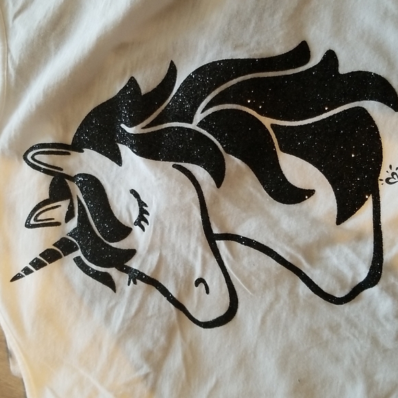 Justice brand, size 14/16, white girls tank top with attached sports bralette. - Picture 2 of 4